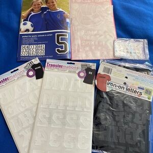 Various Volleyball, Letter & Number Iron Ons